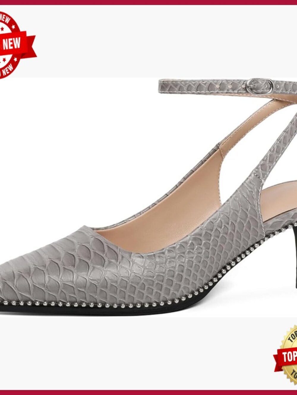 Slingback Stiletto Heels Pointy Toe Pumps Dressy Evening Shoes